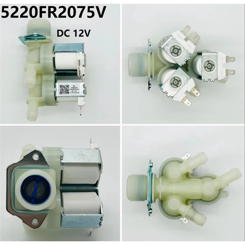 

5520FR2075V Замена впускного клапана воды для шайбы Kenmore, детали впускного клапана для воды в сборе, 12 В постоянного тока