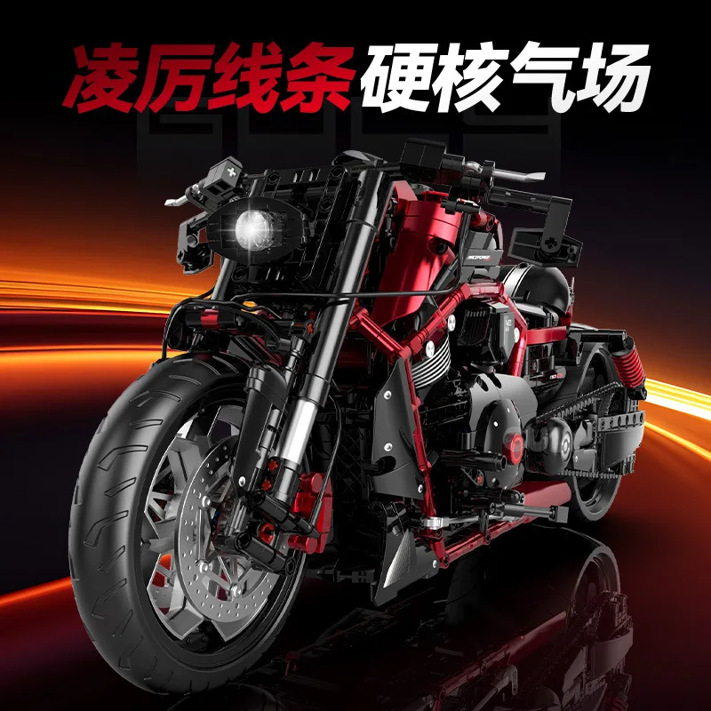 820RR 1:5 Motorcycle Model Building Blocks Bike Series High Difficulty Educational STEM DIY Assembly Bricks Toy Gift for Adults