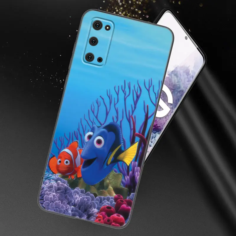 Finding Nemo Dory Phone Case For Samsung Galaxy S23 S21 S20 FE S24 S22 Ultra S10E S10 S9 S8 Plus Black Silicone Cover