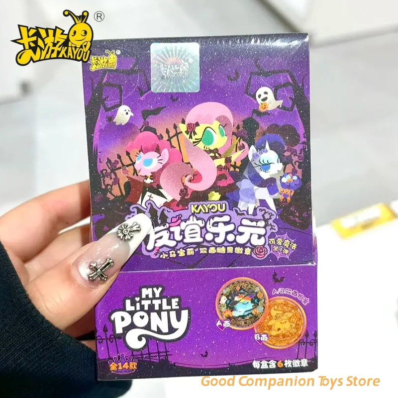 

Original KAYOU My Little Pony Double Sided Candy Badge Cute Magic Vol.1 Nightmare Moon Anime Character Toys Halloween Gifts