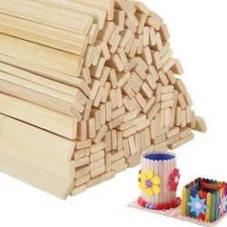 10pcs Wooden Sticks, Wide Flat Sticks, Wooden Paint Sticks Wood Strips for Craft Projects