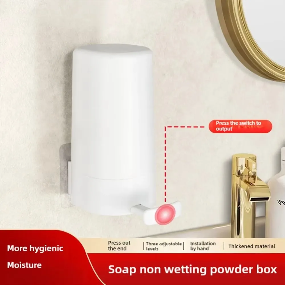 

Wall Mounted Soaps Grinder 3 Levels Adjustables No Drilling Soapy Dispenser Container Waterproof Hand Wash Soapbox Dish Bar