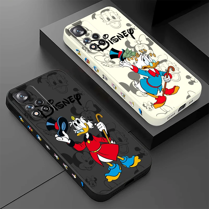 Scrooge McDuck Cool Liquid Left Rope Phone Case For Xiaomi Redmi Note 12 10 11 9 8 Pro Plus 11S 11T 10S 9T 4G 5G Cover Shell