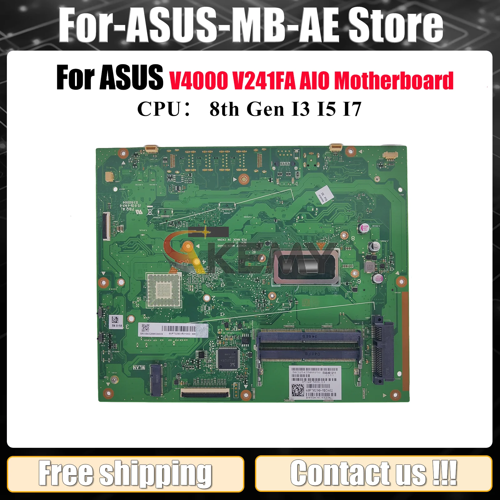 

Материнская плата V241FA для ASUS Vivo AiO V241FF V241FA V241F V4000, материнская плата с процессором I3 I5 I7, 100% тестирование, ОК, быстрая доставка, stk