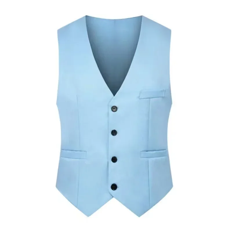 

XX330Blue men's formal suit vest vest professional groomsman dress