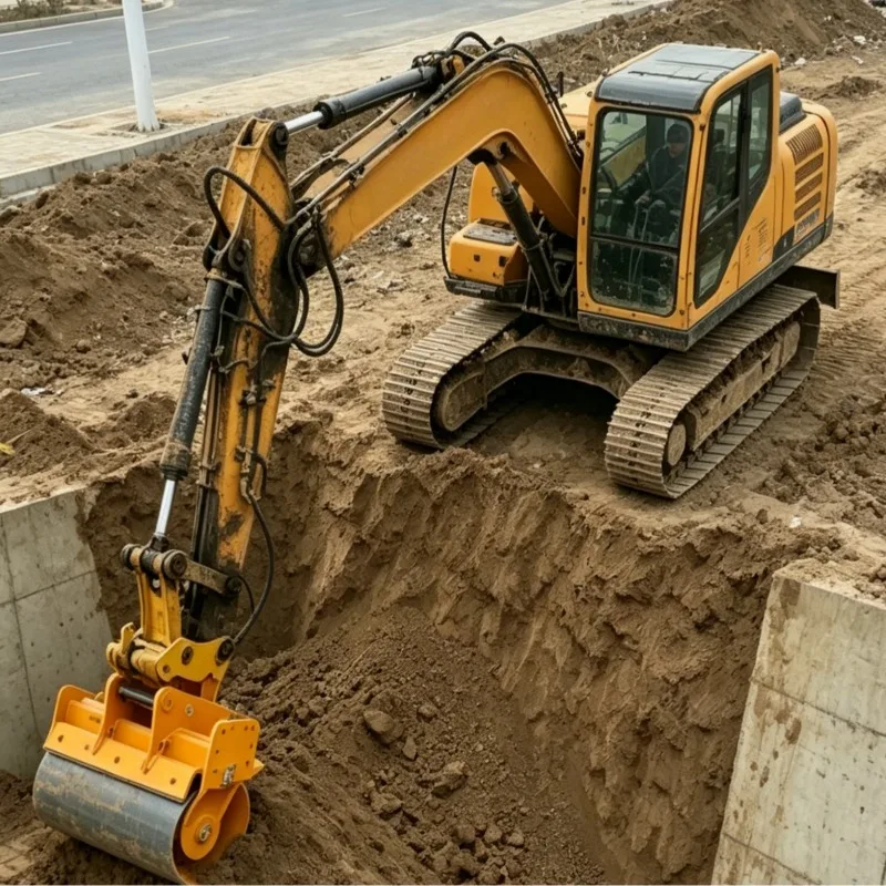 Customized Heavy Duty Hydraulic Vibrating Plate Compactor for Narrow Trench Backfill Work Asphalt Paving and Road Base Work