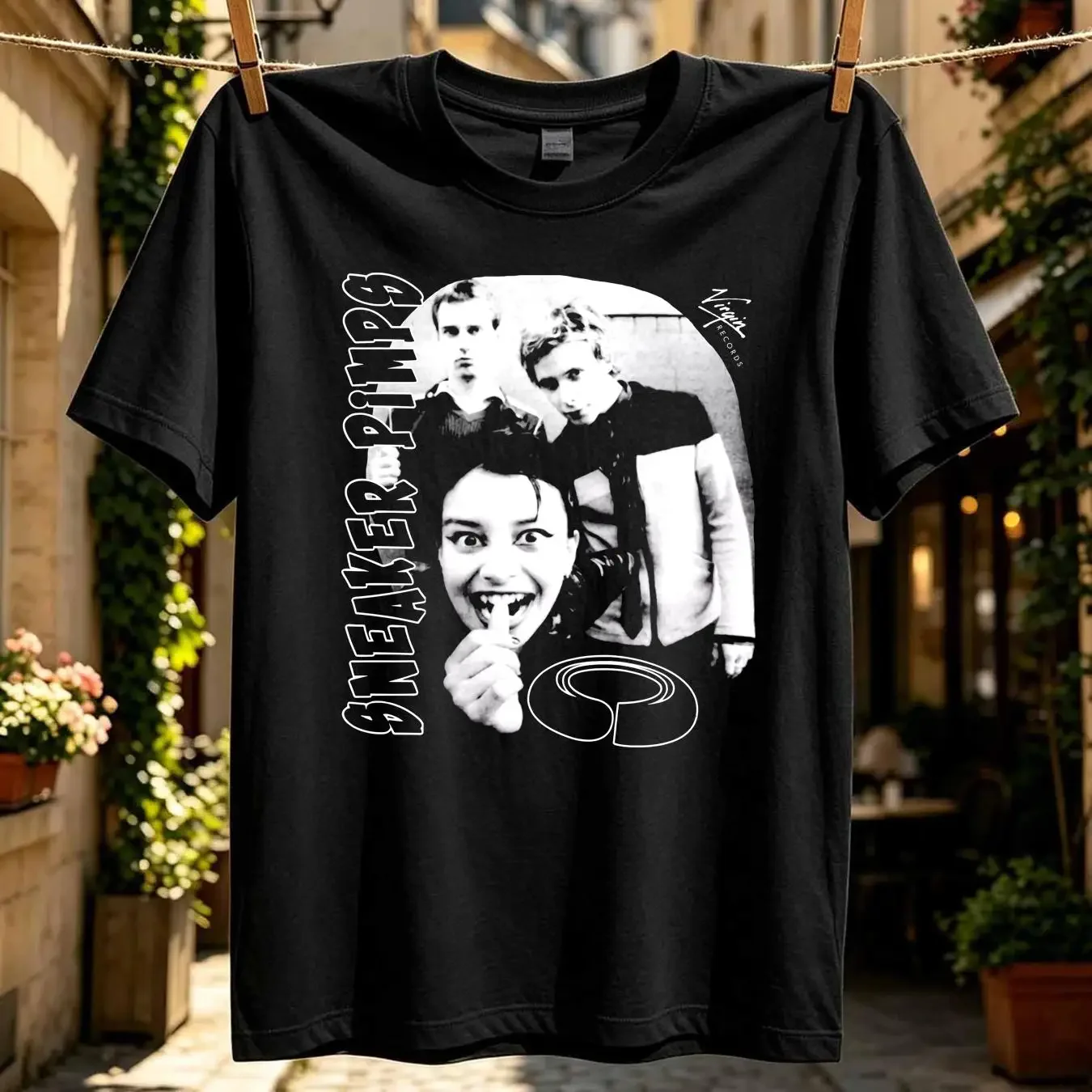 washed T Shirt Sneaker Pimps Band Black Vintage S 5XL TH4510 vintage Washed streetwear Versatile Soft Slightly graphic