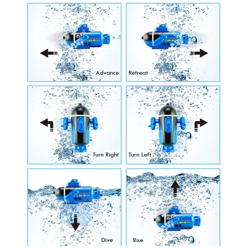 Mini RC เรือดำน้ำของเล่นเด็ก10ปีแบบพกพารีโมทคอนโทรลความเร็วสูง Craft ใต้น้ำเรือของเล่นไม่มีของขวัญกล่อง