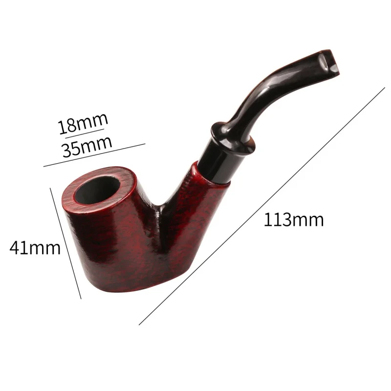Men's Portable Business Gift Thickened Carbon Layer Filter Cigarette Nozzle Flower & Tree Resin Bite Nozzle for Smoking