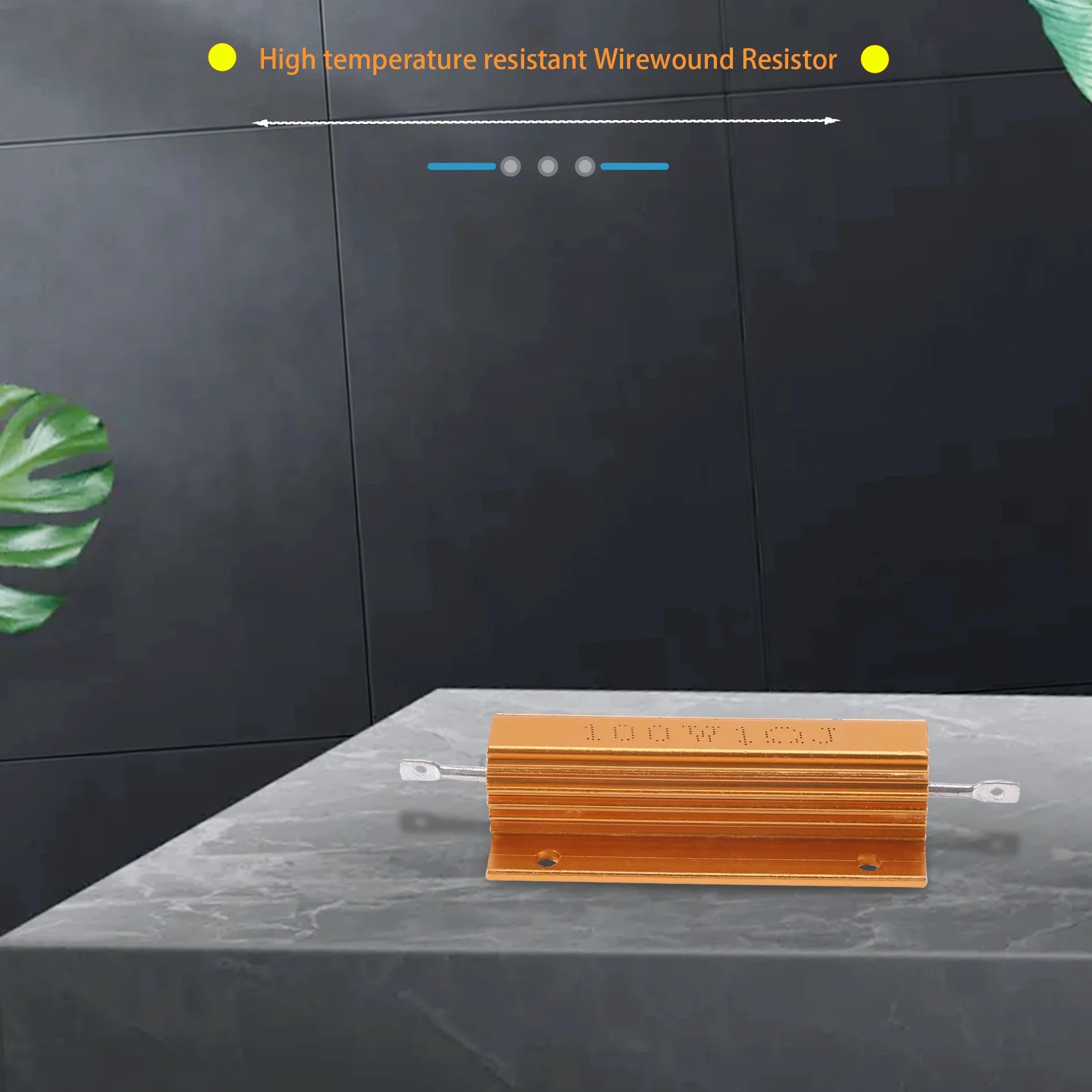 Резистор с золотым алюминиевым покрытием, сопротивление 100 Вт, 1 Ом 1R