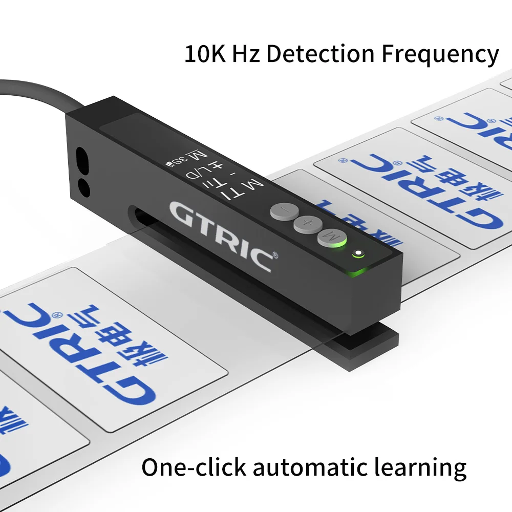 Imagem -02 - Gtric-label Detection Sensor Interruptor Fotoelétrico Alta Velocidade Slot Optical 1224v dc Npn Pnp Gap Labels Não Transparentes