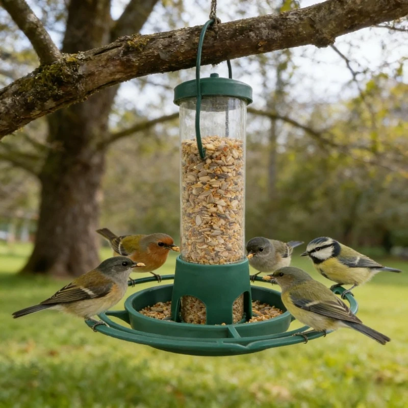 DIY Plastic Bottle Bird Feeder - Outdoor Hanging Automatic Dispenser for Balcony & Garden