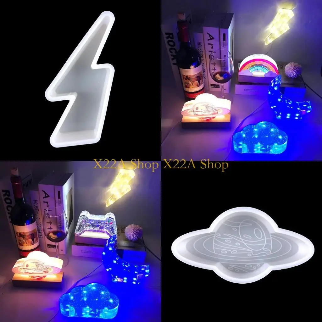 

Unique Night Light Mold Epoxy Resin Lamp Molds Planet Clouds Silicone Molds for Bedside Lamp Night Light DIY Craft 6