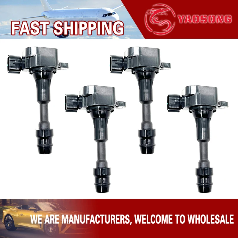 

4PCS IGNITION COIL FOR 22448-FY500 22448FY500 AIC-3116 AIC3116 NISSAN TEANA 03-08 MAXIMA 04-08 MURANO 03-08