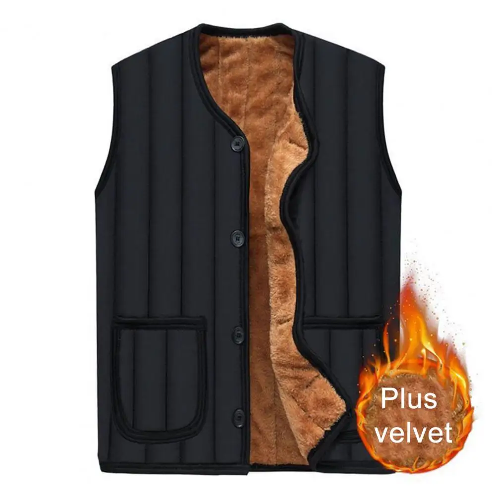 Casual Waistcoat Outdoor Ultra Soft Men Waistcoat Fleece Lined Slim Men Waistcoat for Inside Wear