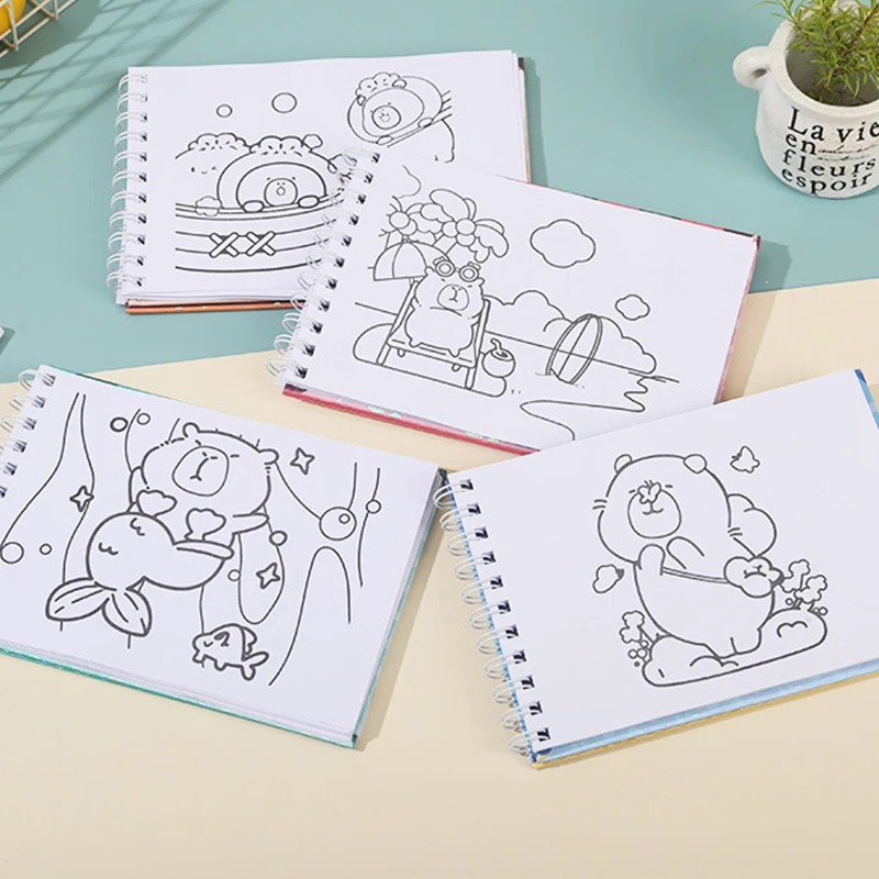 1 pezzo di simpatici personaggi degli animali dei cartoni animati da colorare, orsetto, libro di doodle, regali educativi per adolescenti, 1 pezzo