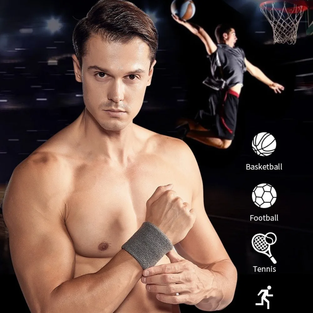 

Спортивная защита для запястий 8×8 см, дышащая, впитывающая пот, для мужчин и женщин, легкие браслеты для баскетбола, волейбола, фитнеса