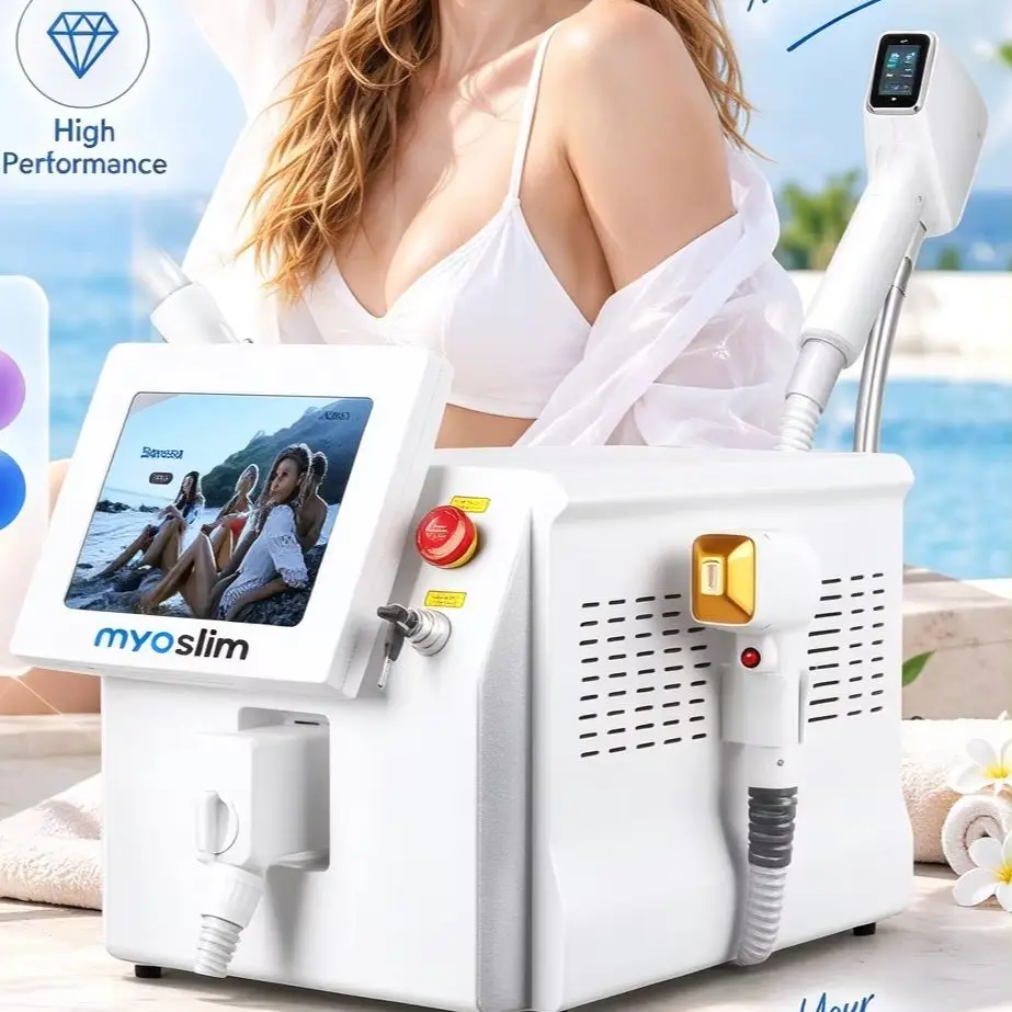4500W Ice Platinum 4‑Wavelength Diode Laser Hair Removal Machine 755nm 808nm 1064nm, Painless Ice Cooling Permanent Hair Removal