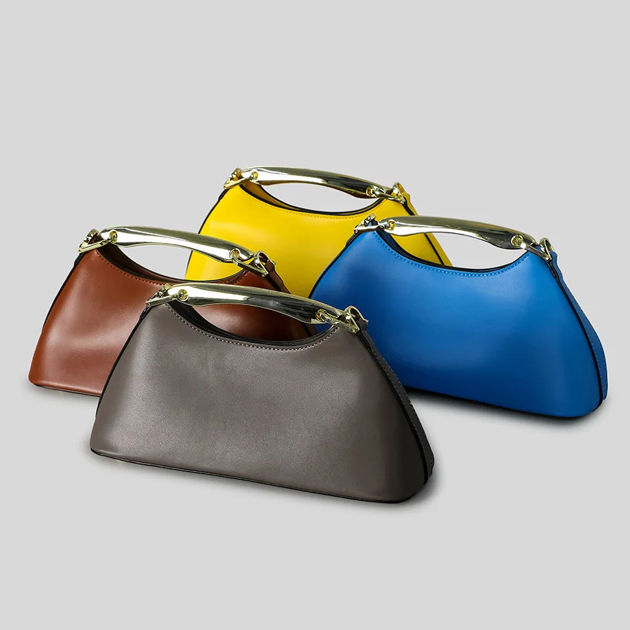 

Luxury Texture Women's Bag Durable Evening Party Metal Handle Anti Thief Women Mini Open Storage Shoulder Bag