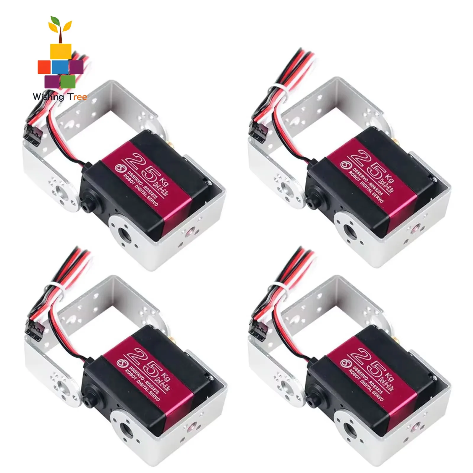 

RDS3225 25KG Digital Servo Motor Full Metal Gear 180/270 Degree Waterproof IP66 for Robotics