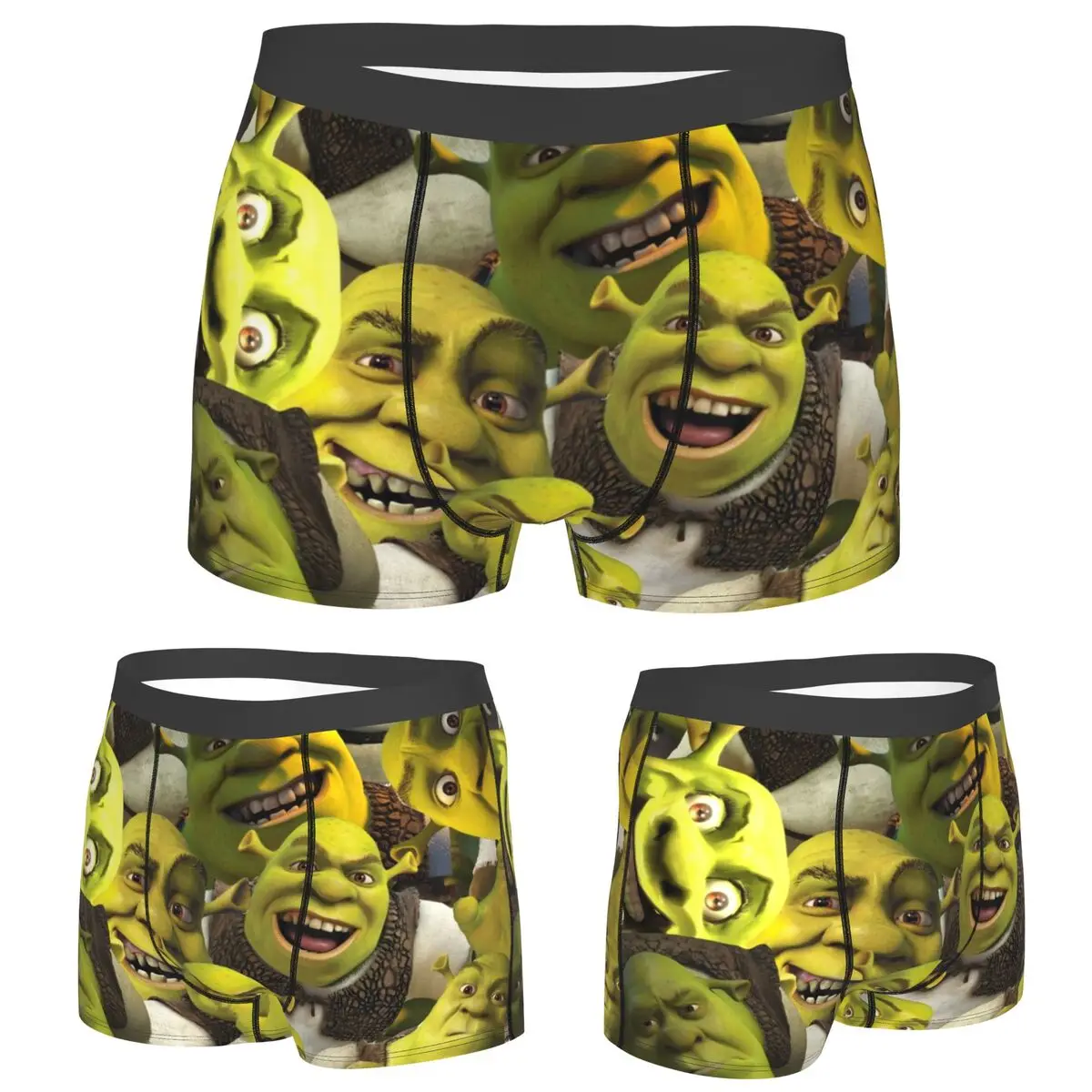 

Трусы-боксеры, шорты Shrek, трусы с коллажем, мужское мягкое нижнее белье для Homme, мужской подарок бойфренду