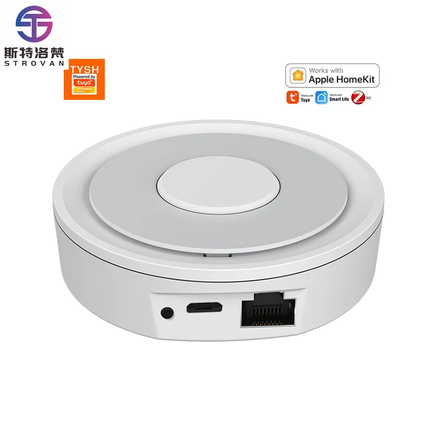 STLF Zigbee Smart Home System App Remote Control Tuya & Homekit Zigbee Gateway with Wi-Fi 1080p USB Powered