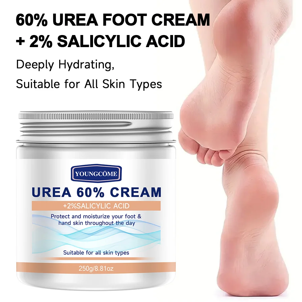 영컴 250g 요소크림 살리실산 함유 - 건조한 피부를 위한 하루 종일 수분 공급 핸드 풋 크림 8.81온스