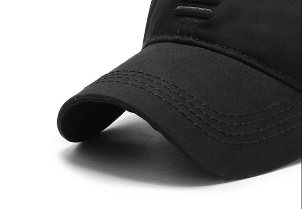 Baseballkappen mit dreifach horizontalen Sticklinien, Frühling und Herbst, verstellbare Freizeithüte für den Außenbereich, Sonnenschutzhut – Detail 12