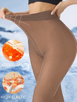 Women's Sexy Sheer Black Tights, Autumn/winter Fleece Pantyhose For Business & Sexy Look，Plus Size Leggings，Warm Bottoming Pants