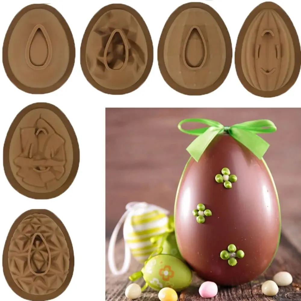 Half Sphere Easter Chocolate Egg Molds DIY Soft Easter Egg Silicone Mold Easy To Demold Simulation Chocolate Bomb Mould