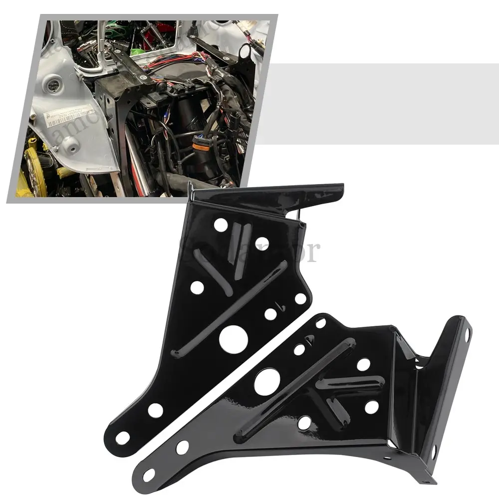 1 Pair Motorcycle Inner Fairing Radio Brackets Mounting Kits For Harley Electra Street Glide Standard Ultra Limited CVO 2018-25