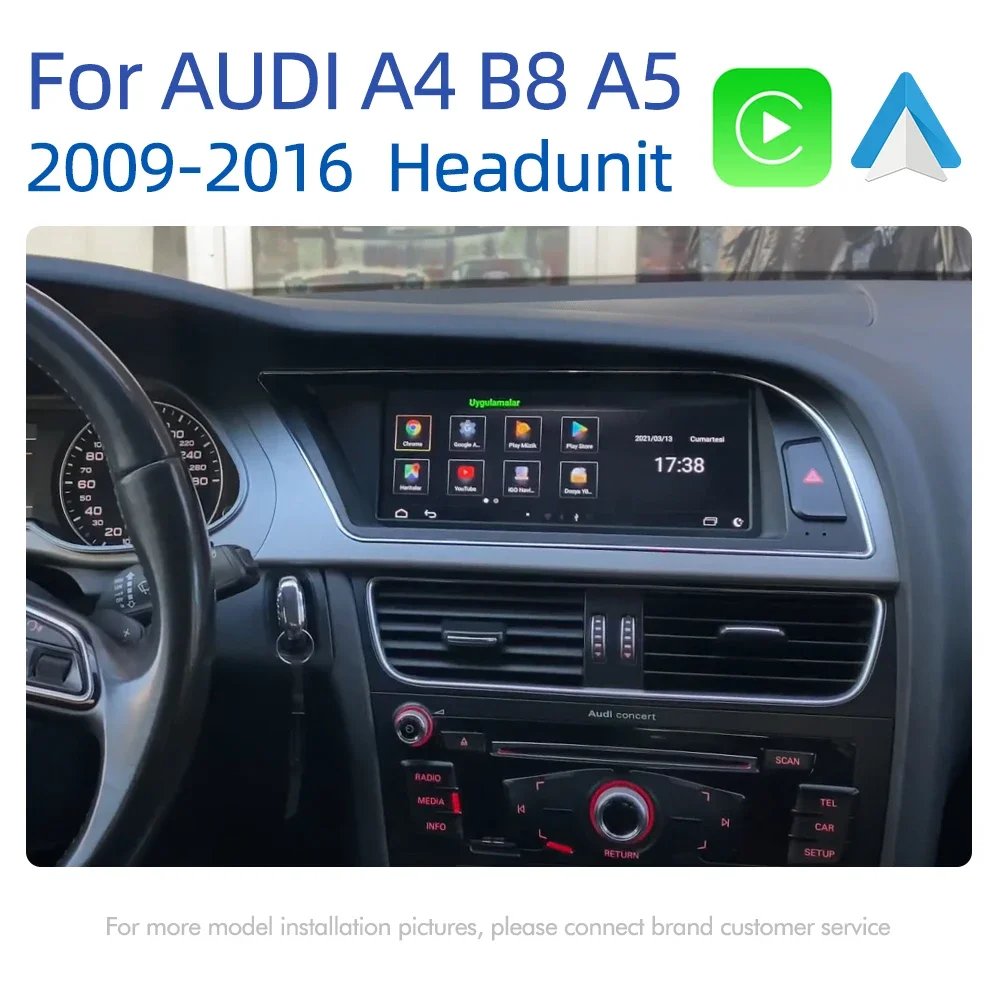 For Audi A4 B8 A5 Android 14 Car Multimedia Player Wireless Carplay Screen Autoradio Stereo GPS Navi DSP intelligent Head Unit