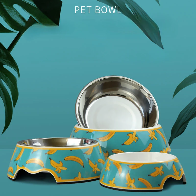 Stainless Steel Dog Basin Double-layer Anti Overturning Dog Bowl Cat Bowl Pet Food Basin Anti Slip Water Bowl Pet Dog Small Dog