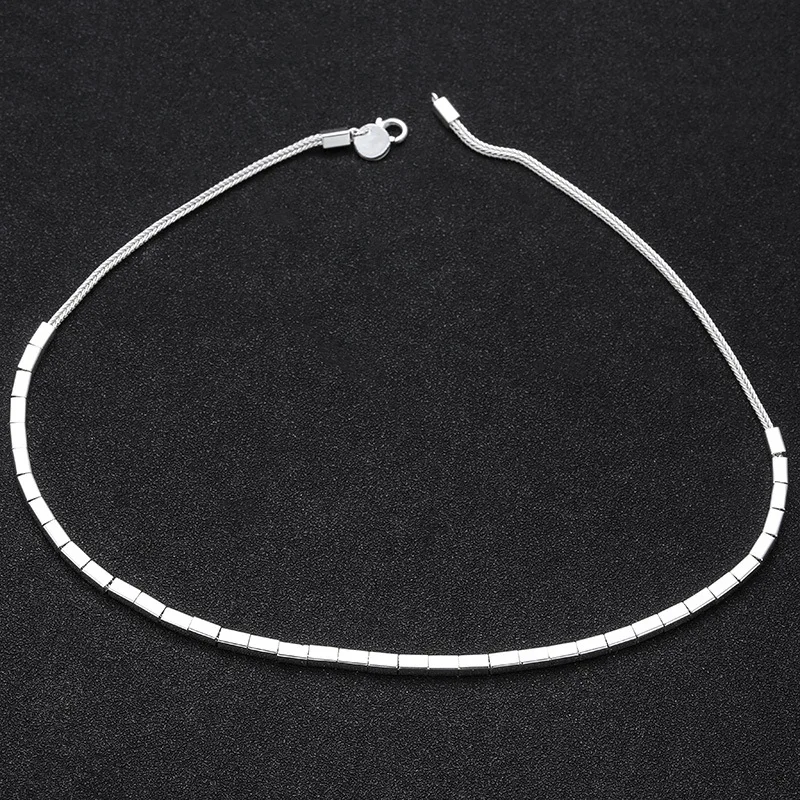 S925 sterling silver jewelry creative easiest for matchstylish thai silver fashiontrendy women's necklace chain