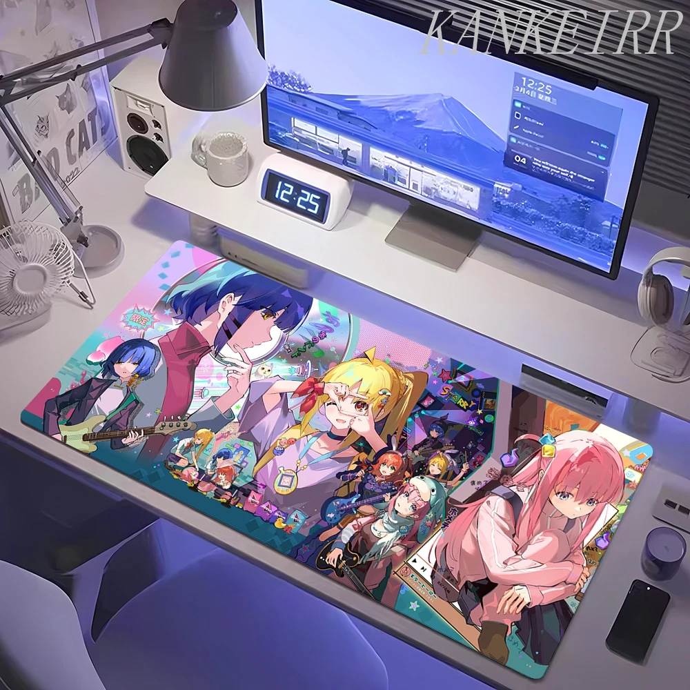 Kawaii Girl Mousepad Anime Bocchi The Rock! Large Gaming Mouse Pad LockEdge Thickened Computer Keyboard Table Desk Mat