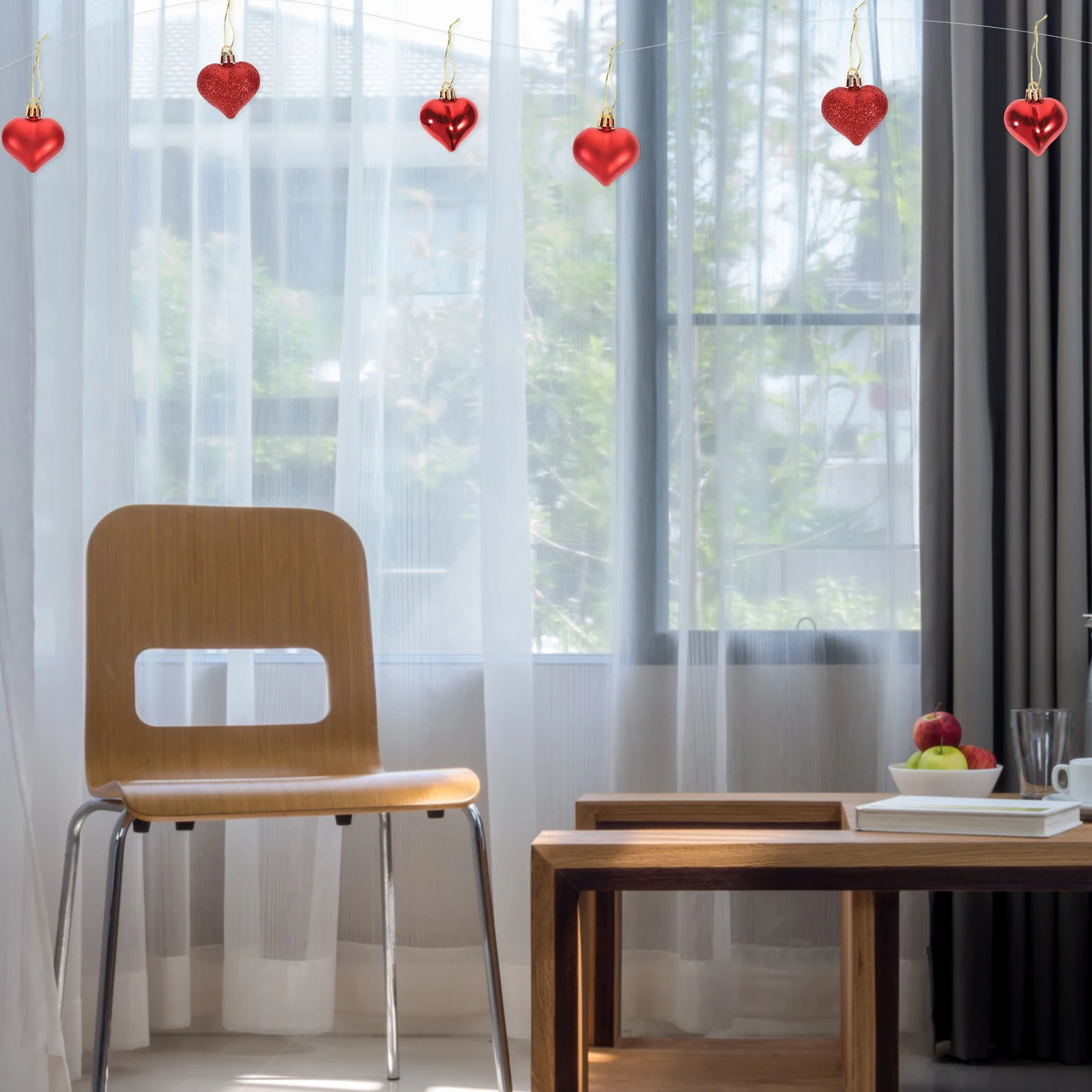 

24 шт., шарообразные нити, 4 5 см, розовый кулон «Любовь», декор для свадебного торжества, реквизит, годовщина Святого Валентина, вечеринка