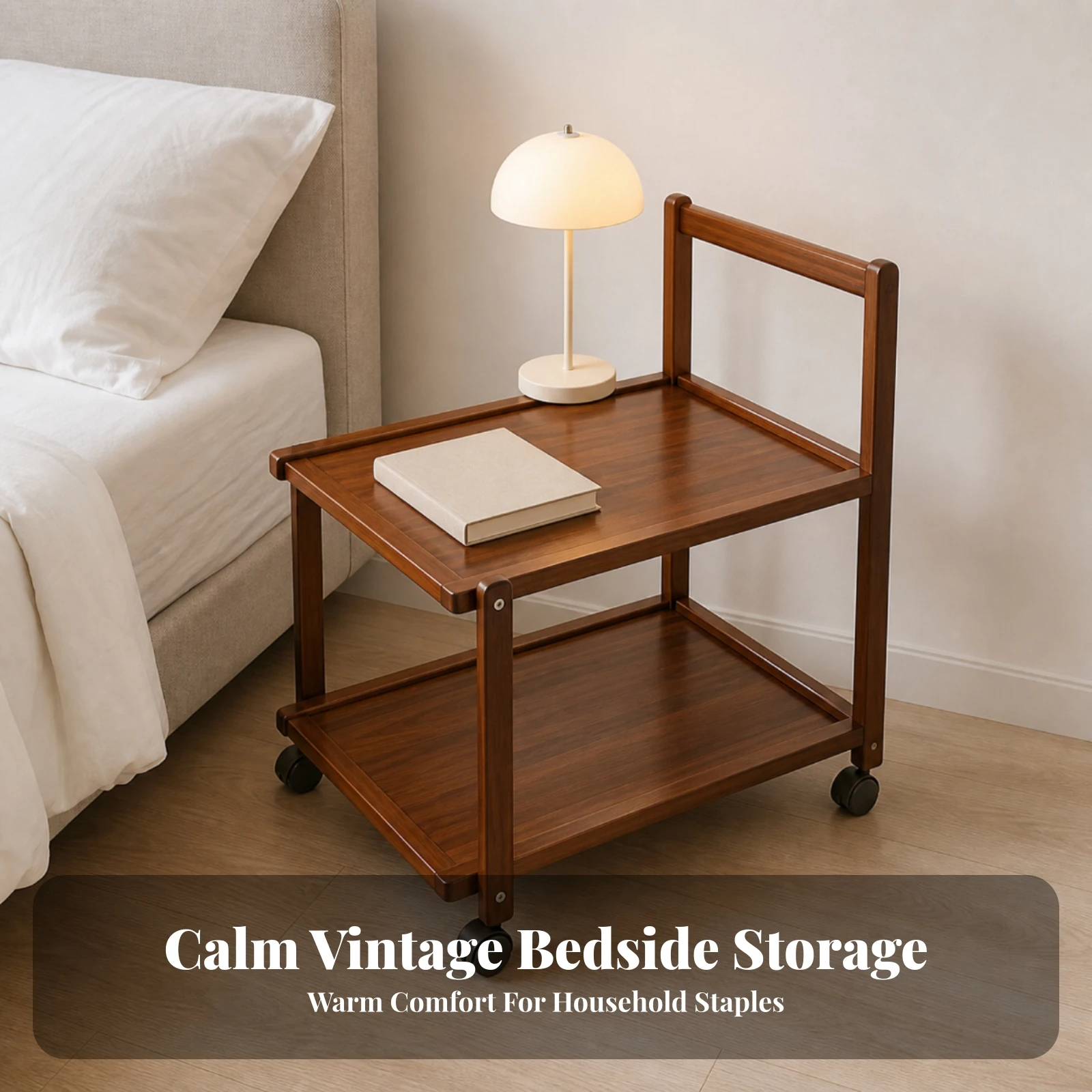 Slim Storage Cart Compact Narrow Storage Cart Slim Rolling Organizer Lightweight Long-Lasting for Kitchen, Living Room