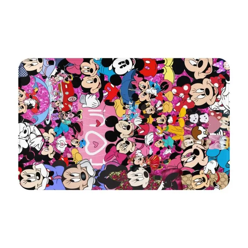 

Custom American TV Animation Mickey Mouse Front Door Mat Anti-Slip Indoor Quick Dry Doormat Kitchen Balcony Entrance Rug Carpet