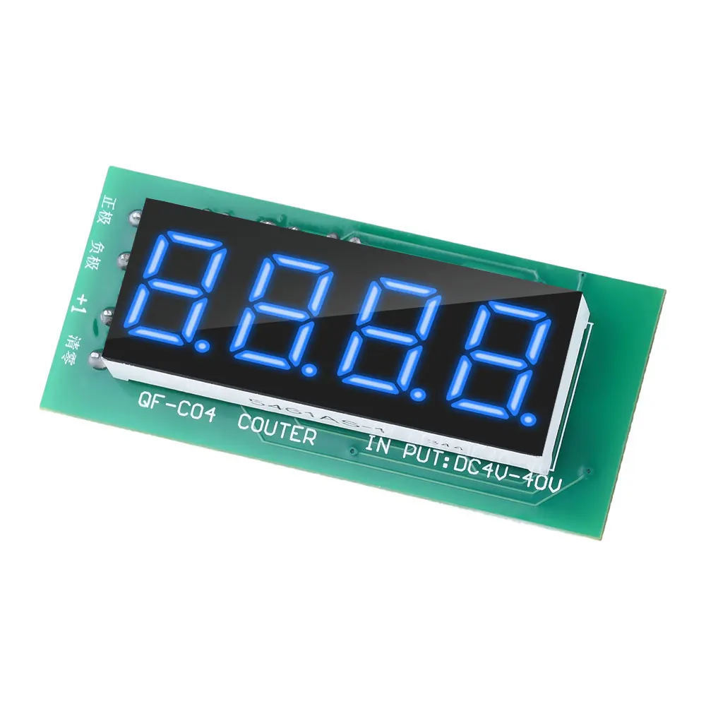 Imagem -05 - Acumulador de Módulo de Contador Digital Gatilho Exibição de Tubo com Função de Memória Bits Vermelho e Azul 0.56in dc 440v 0-9999