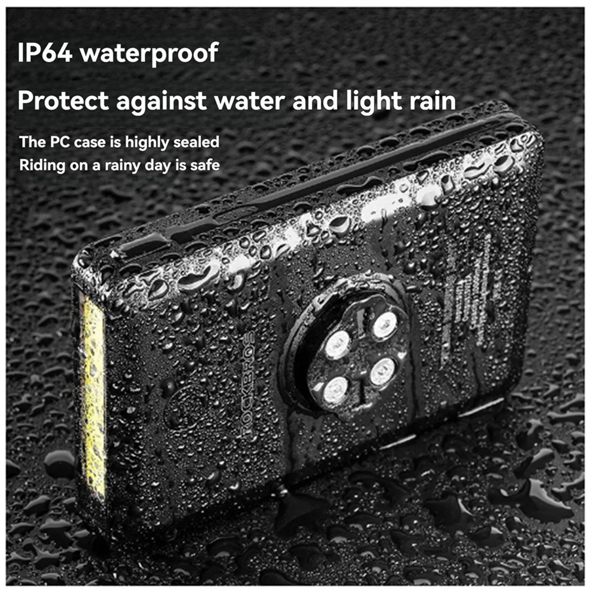 ROCKBROS Bicycle Light Universal Fit Garmin Gopro Bracket Powerbank Waterproof IPX64 Cycling Light Long Distance