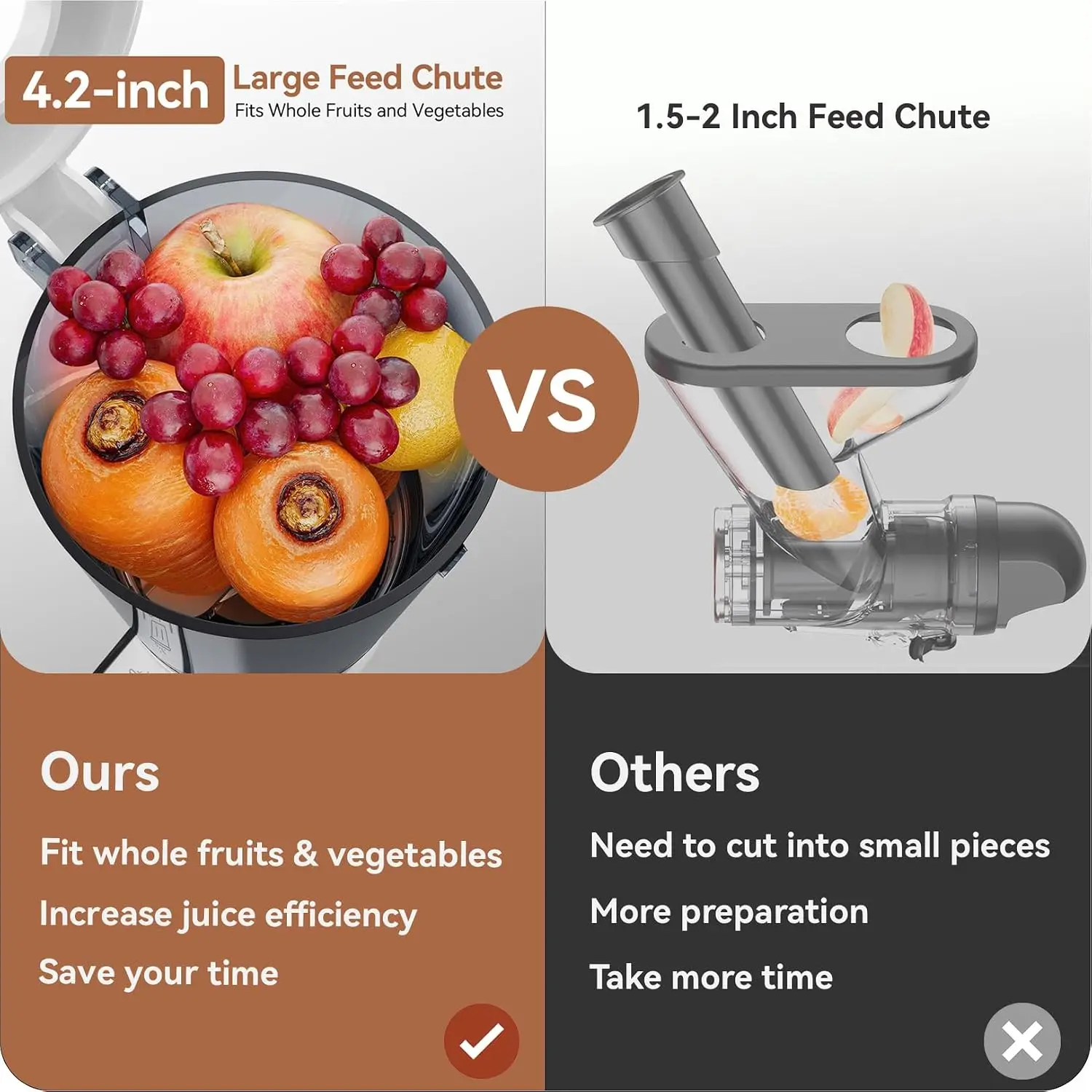 Slow Juicer Attachment for Stand Mixers, Masticating Cold Press Juicer Accessory Compatible with Mixer Machines