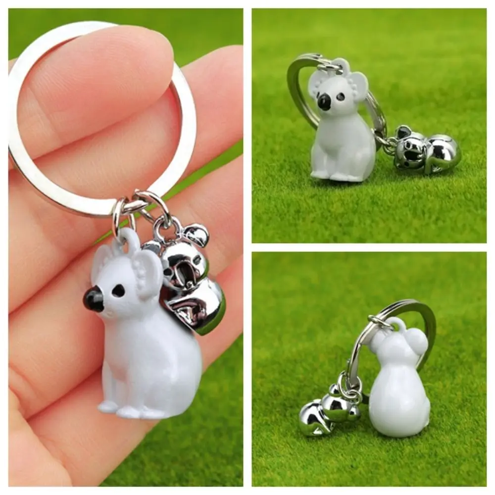 2Pcs Kawaii Cute Koala Key Chain Textured Smooth Cartoon Bag Hanging Toys Gifts Animal Metal Pendant Friend Gift image 4