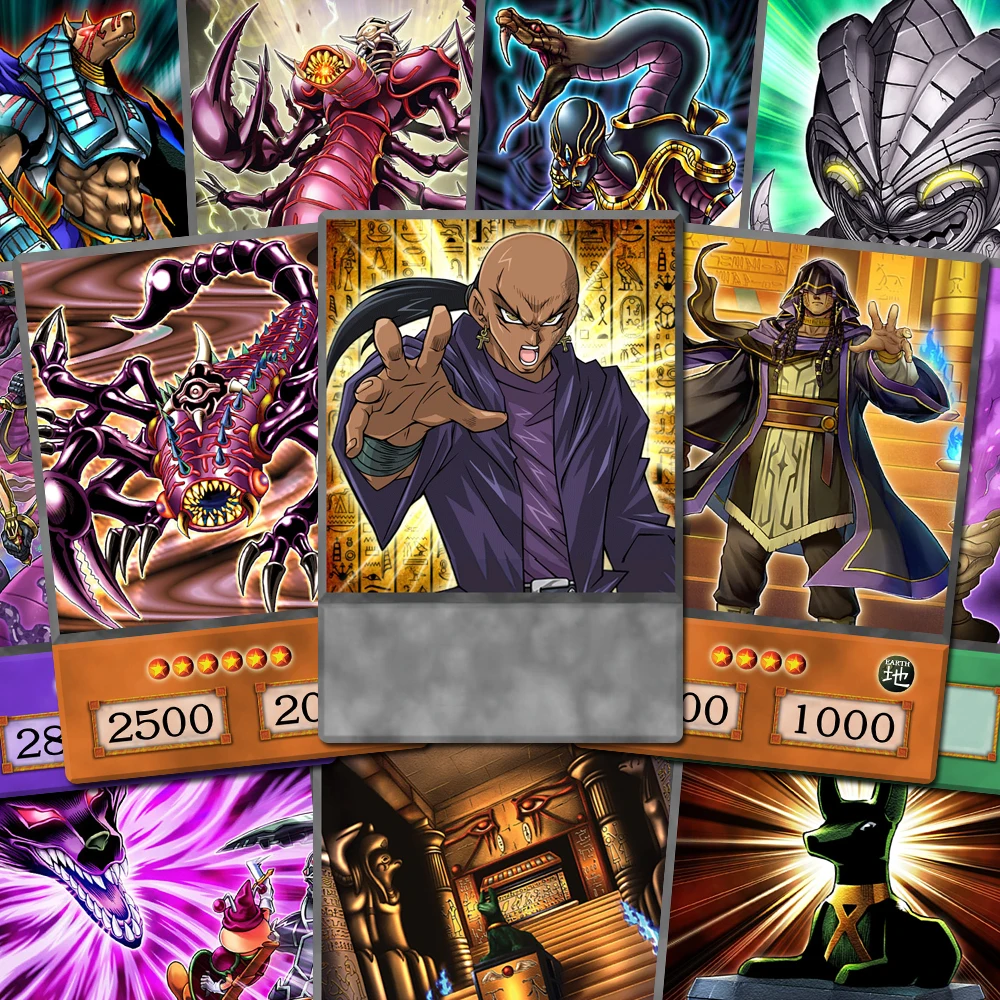 50pcs/set YGO Odion Ancient Egyptian-Themed Deck Orica Temple of the Kings Trap Monsters Game Collection Paper Cards