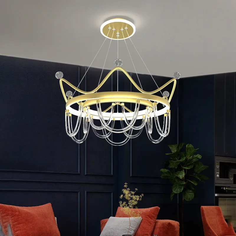 

Современная простая светодиодная люстра, домашняя золотая люстра, лампа для гостиной, спальни, столовой, кухни, домашнее освещение, люстры