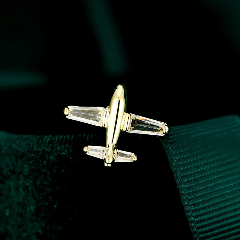 Elegante Kristall-Flugzeug-Anstecknadel mit Strass & Perlen Verziert, Luxuriöses Revers-Abzeichen für Strickjacken, Unisex Modeschmuck Accessoires – Detail 3