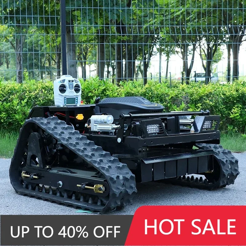 CE Certified 550mm Remote Control Crawler Electric Intelligent Robot Lawn Mower with Snow Shovel Suitable for All Seasons