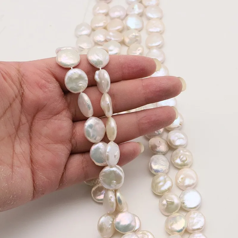 

12-14mmButton Baroque Irregular Natural Freshwater Pearl Loose BeadsDIYHandmade Jewelry Accessories Material