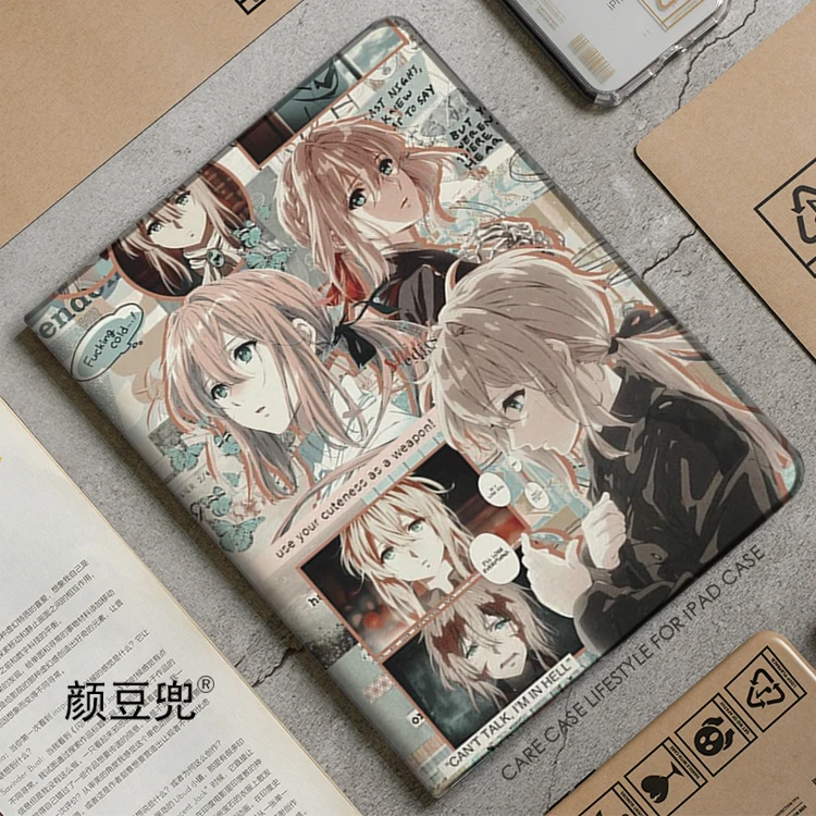 

Violet Evergarden Anime Case For iPad Air 4 5 10.9 Mini 5 6 for 2022 Pro 12.9 Case Luxury Silicone For iPad Air 4 5 10.9inch