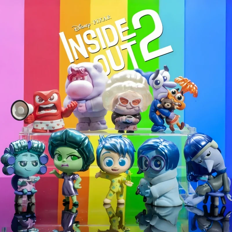 

New Genuine Hot Toys Disney Pixar Inside Out 2 Joy Sadness Anger Disgust Cosbi Collectible Figurine Mini Doll Childrens Day Gift