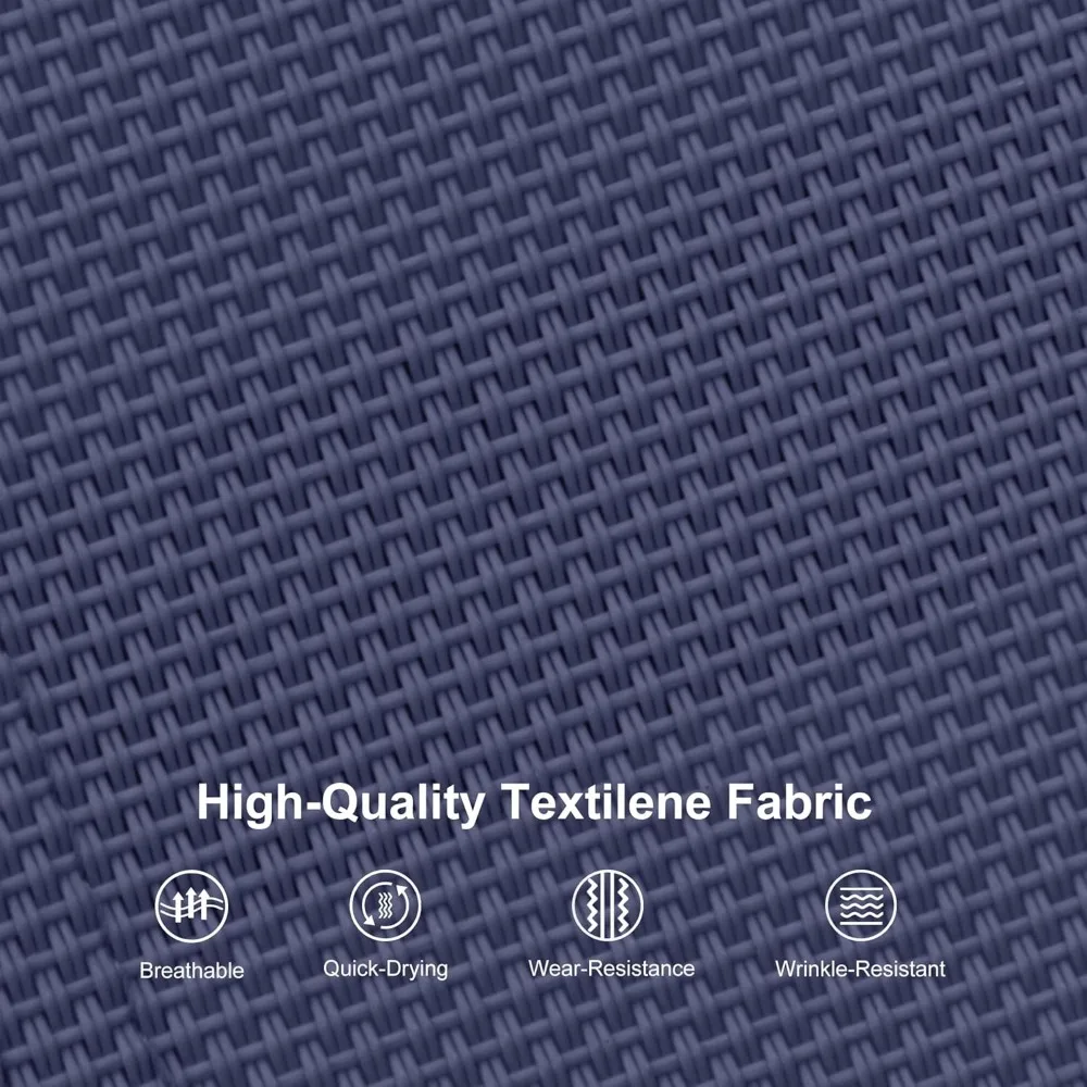 طقم كراسي استرخاء كبيرة الحجم للفناء مع طاولة جانبية لحمام السباحة وكراسي كرسي قابلة للتعديل للشاطئ الخارجي.